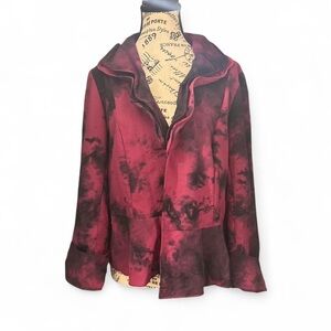 Tribal Pink and Black Tie-Dye Jacket